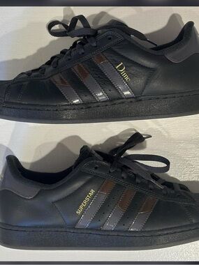 adidas gazelle silver green womens Adidas x Dime Unisex Superstar ADV Carbon / Grey Five / Brown Low Top  Sneakers main image 1